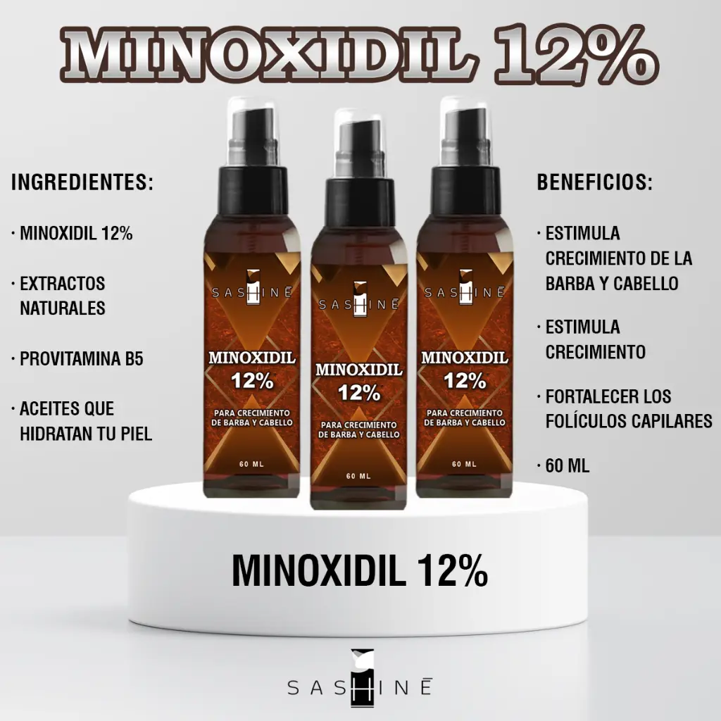 SASHINE MINOXIDIL 12% 60ML