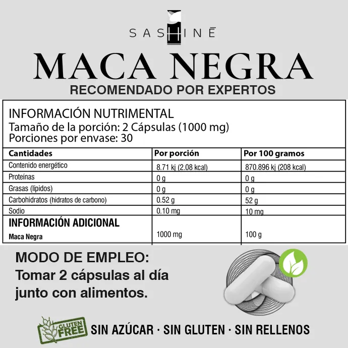 SASHINE MACA NEGRA